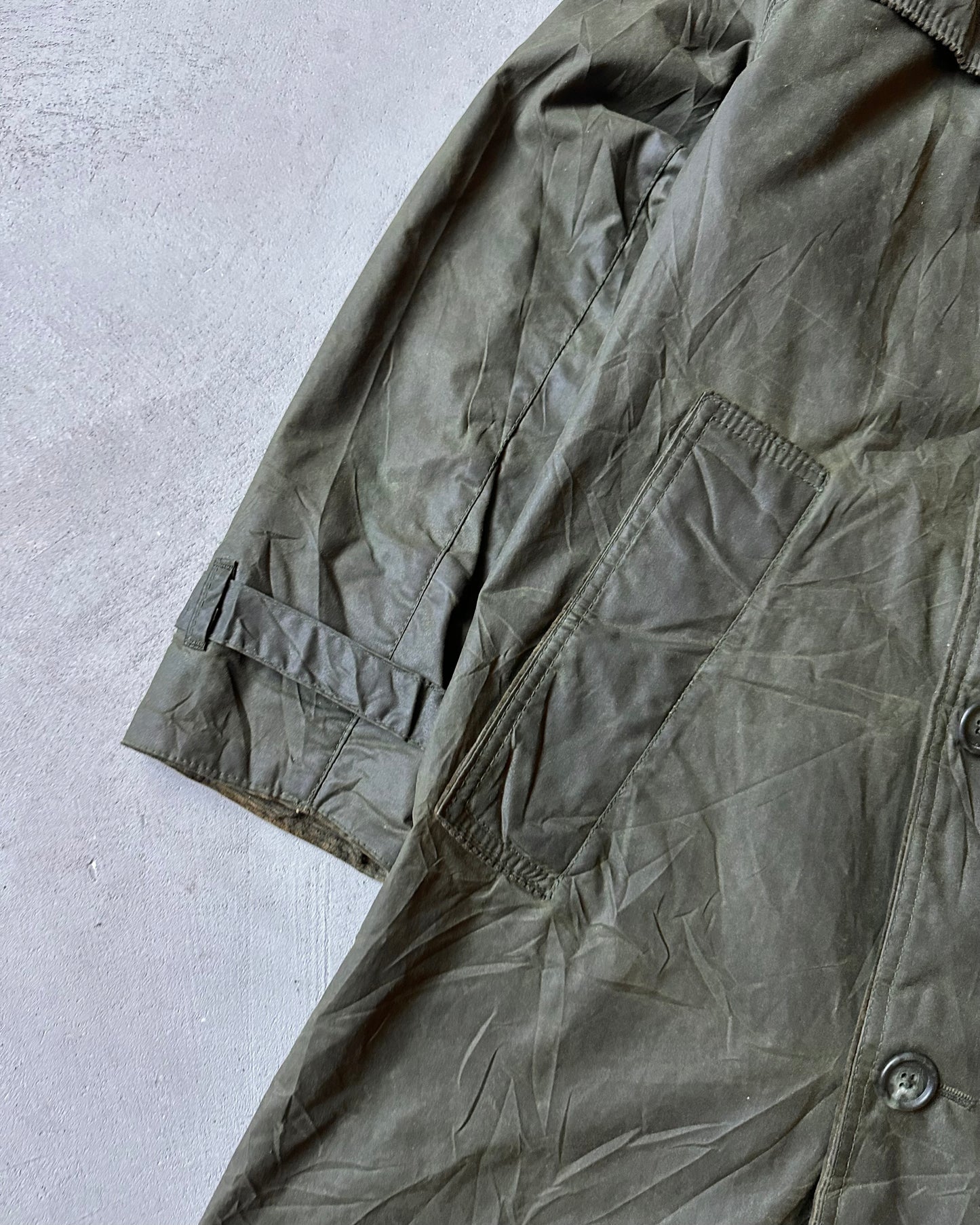 1990s - Green Barbour Trench Coat - 34