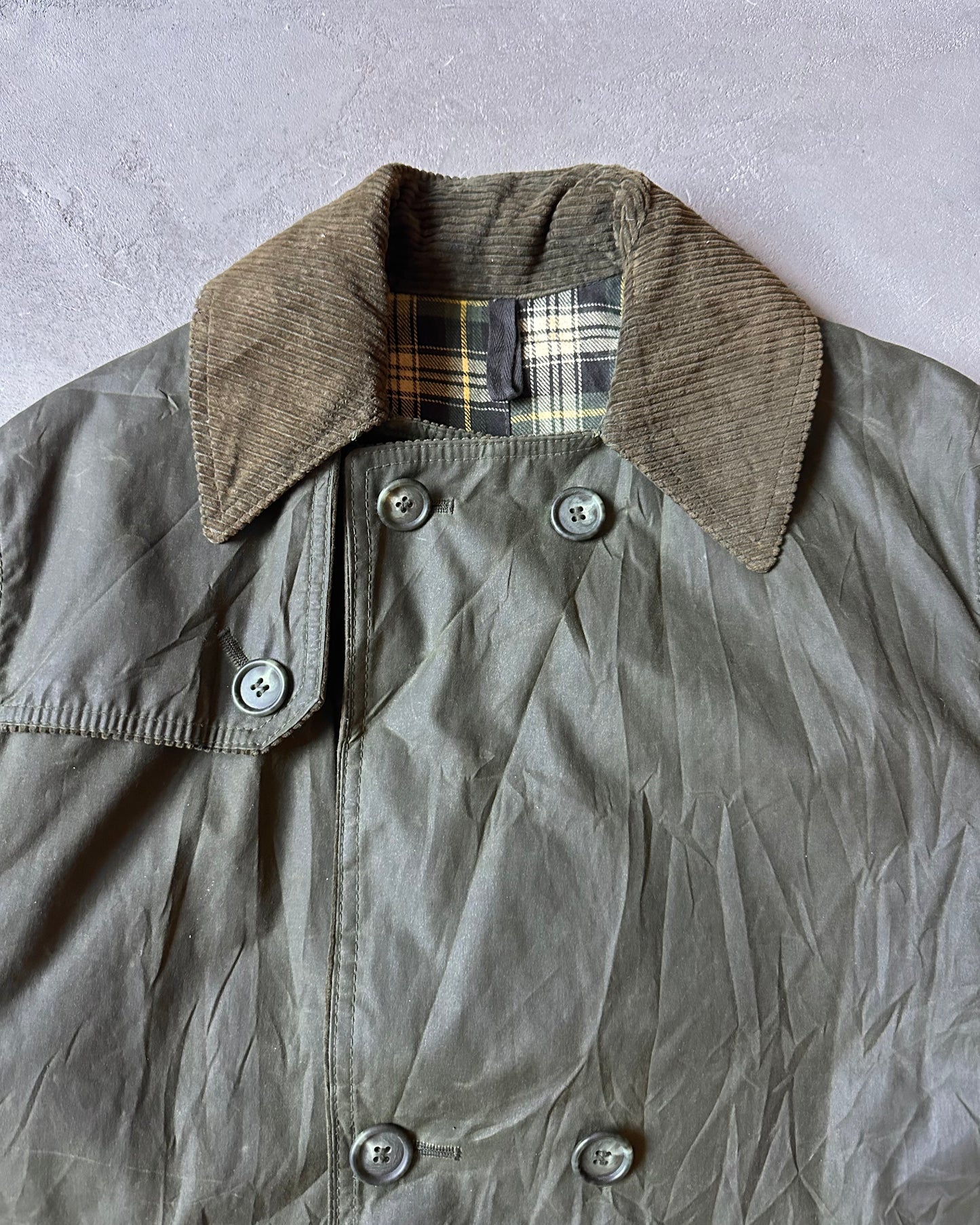 1990s - Green Barbour Trench Coat - 34