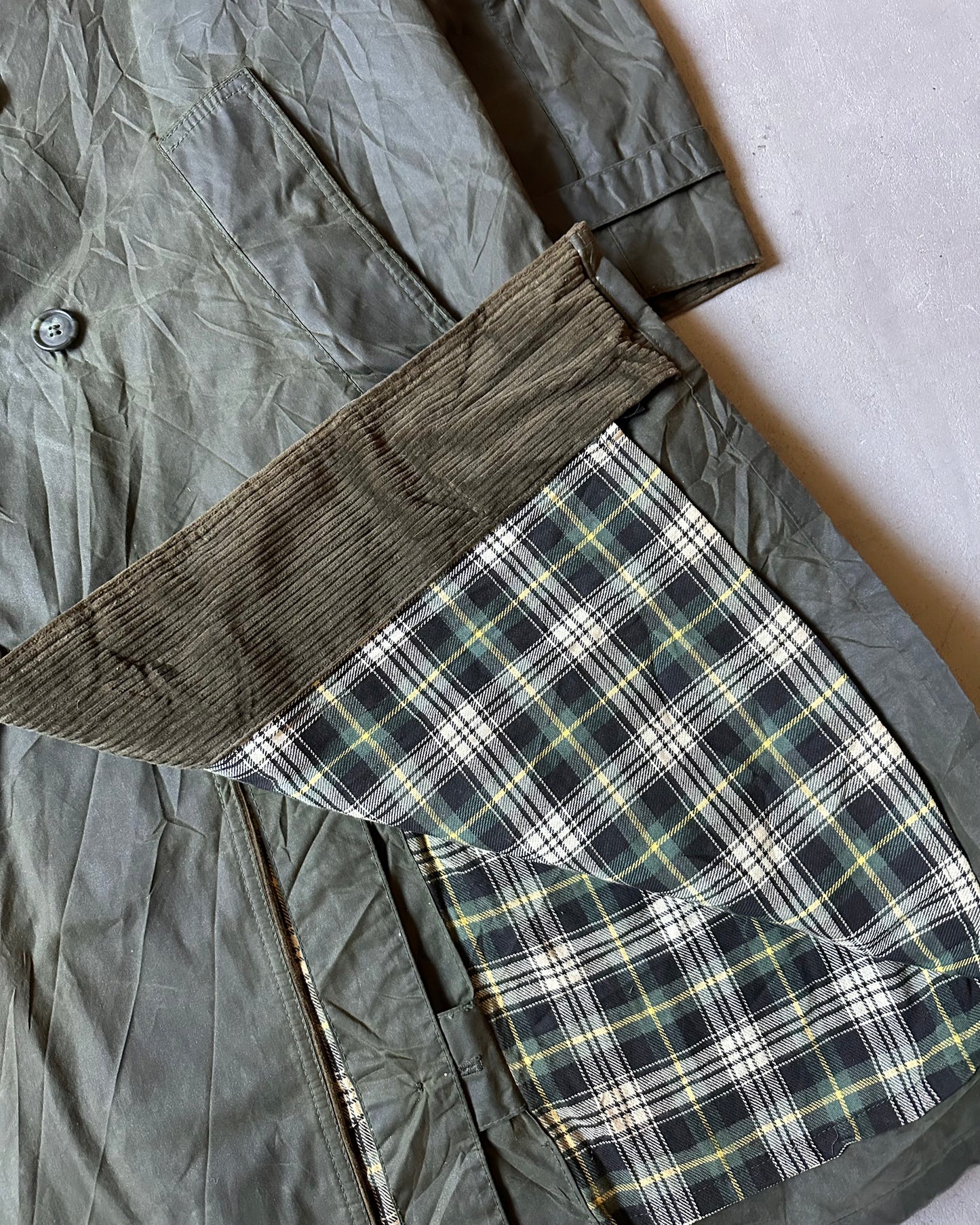1990s - Green Barbour Trench Coat - 34