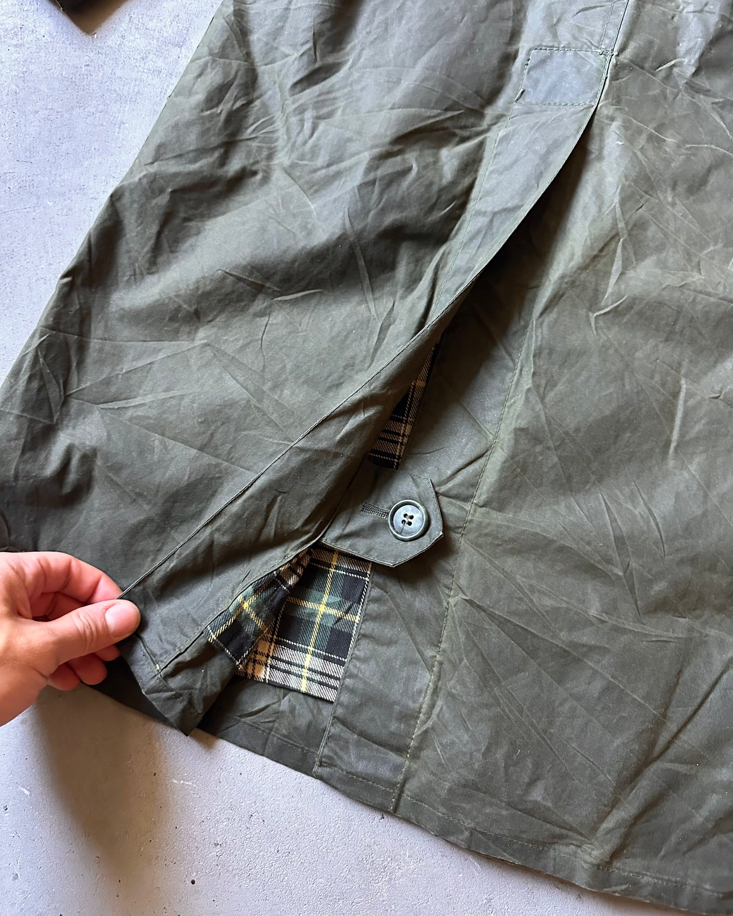 1990s - Green Barbour Trench Coat - 34