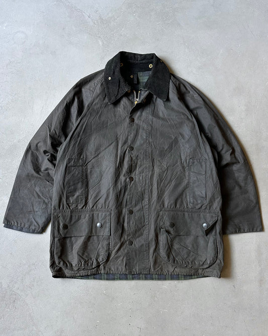 Années 2000 - Veste Barbour Beaufort noire délavée - Taille 42
