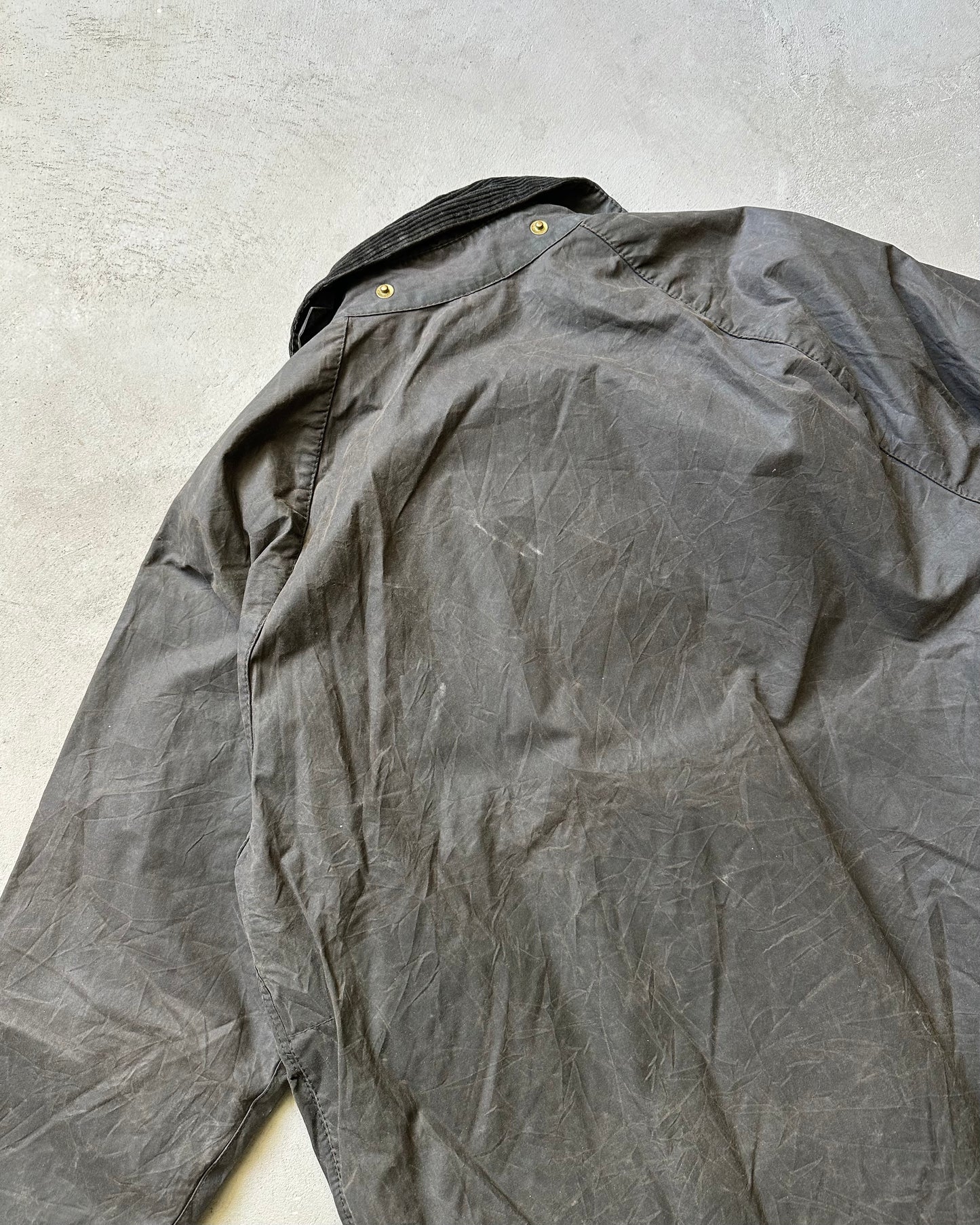 Années 2000 - Veste Barbour Beaufort noire délavée - Taille 42