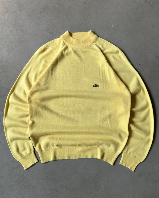 1990s - Baby Yellow Lacoste Light Sweater - L