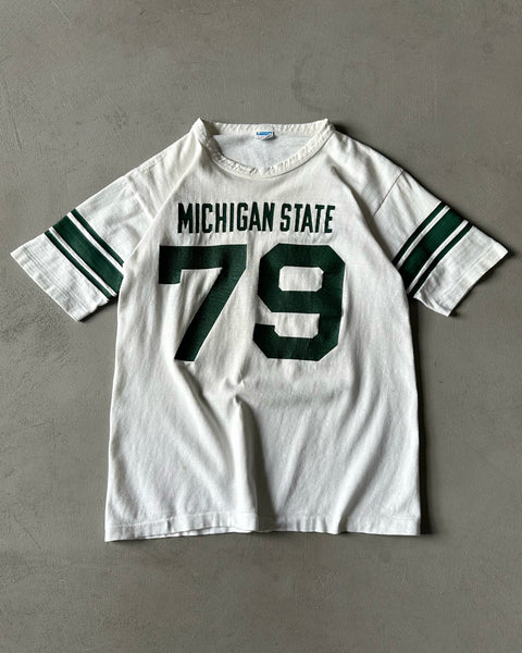 1970s - White/Green Michigan State Champion T-Shirt - S