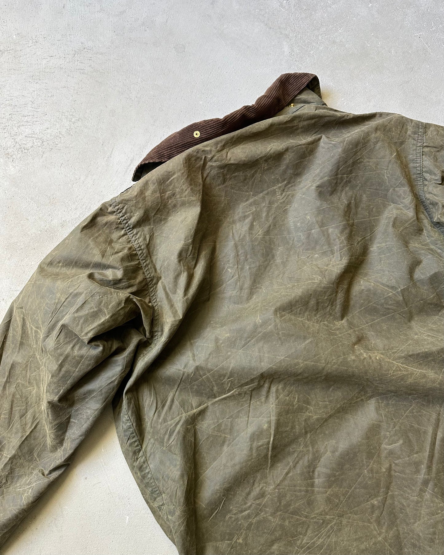 1980s - Distressed Green Barbour Border Jacket - 44