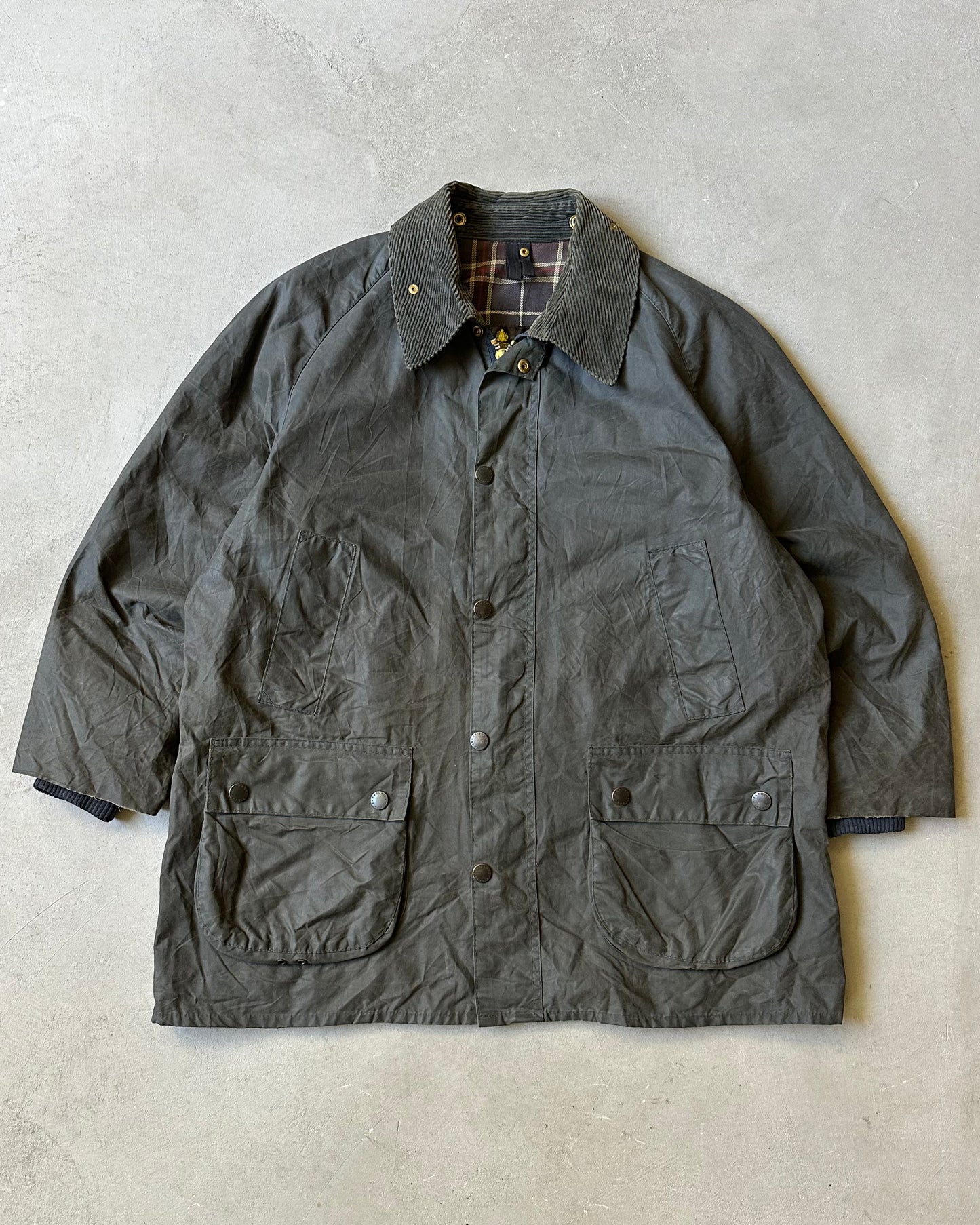 1990s - Dark Navy Barbour Bedale Jacket - 42