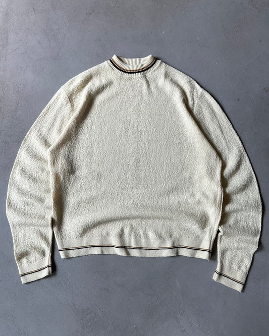 1970s - Cream Light Knit Sweater - L