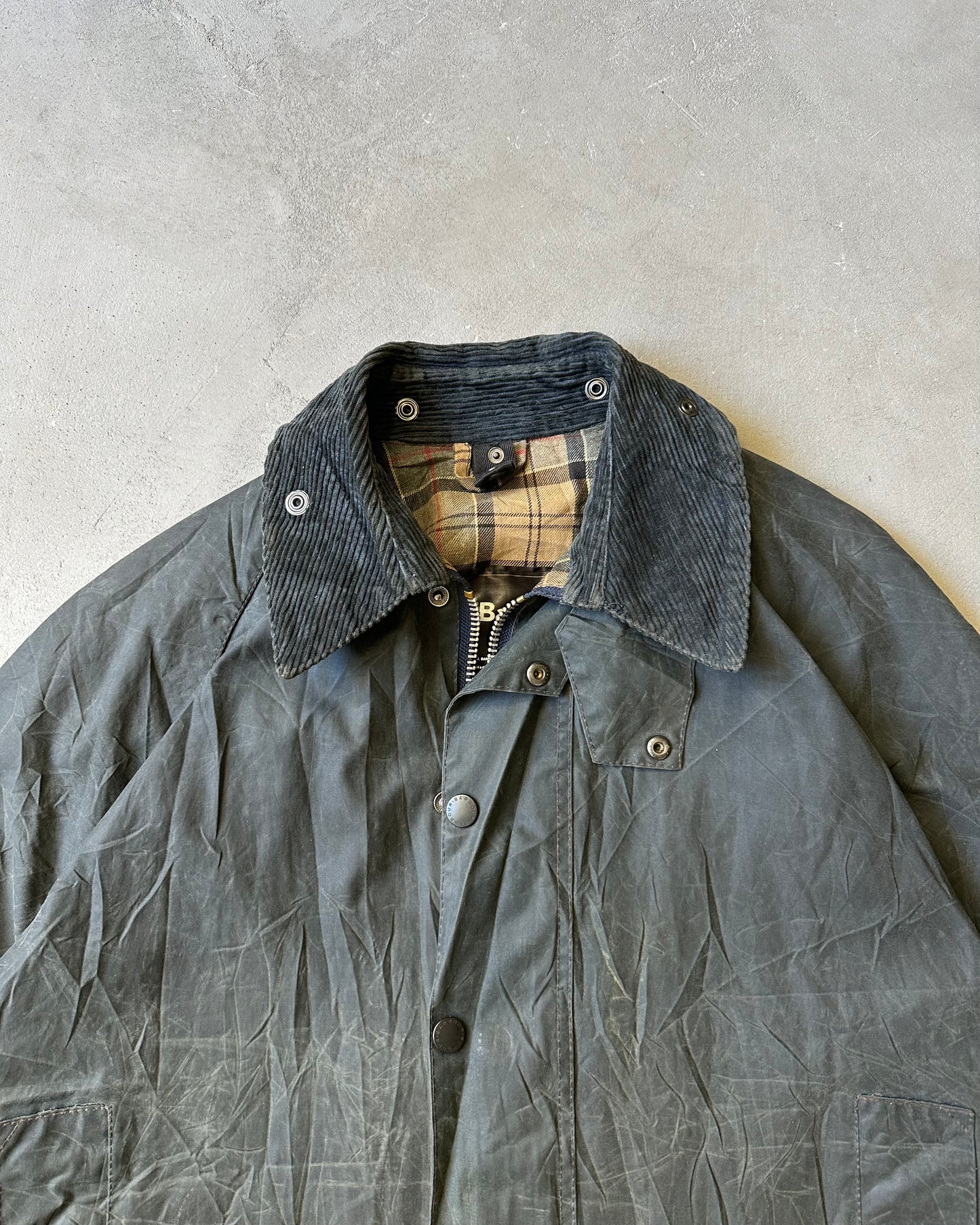 Années 2000 - Veste Barbour Beaufort Bleu Marine Foncé - 42
