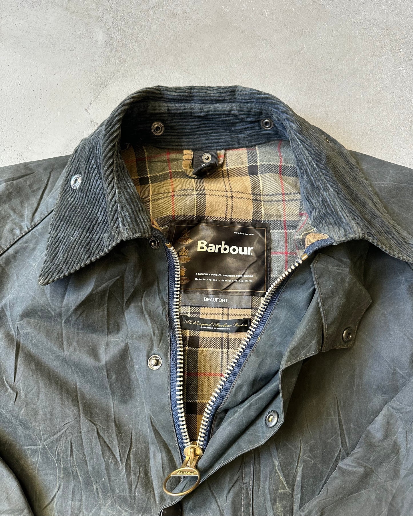 Années 2000 - Veste Barbour Beaufort Bleu Marine Foncé - 42