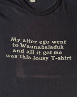 1970s - Faded Black "Waunabaiaduk" T-Shirt - XS/S