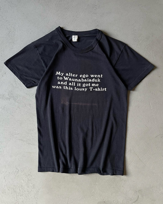 1970s - Faded Black "Waunabaiaduk" T-Shirt - XS/S