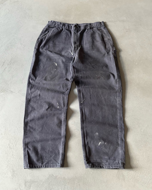 2000s - Distressed Plum Carhartt Carpenter Pants - 36x31