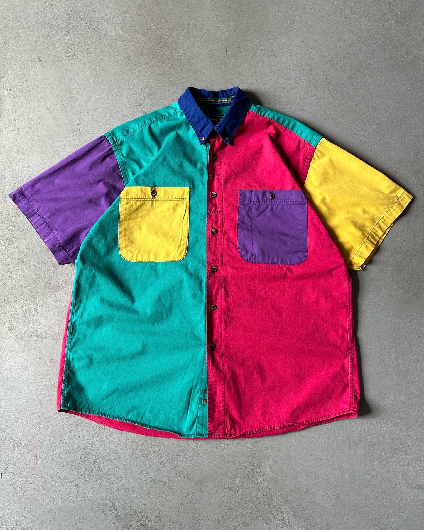 1990s - Colorblock Shirt - M