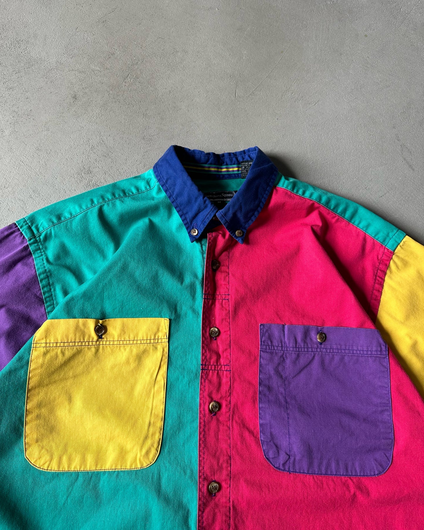 1990s - Colorblock Shirt - M