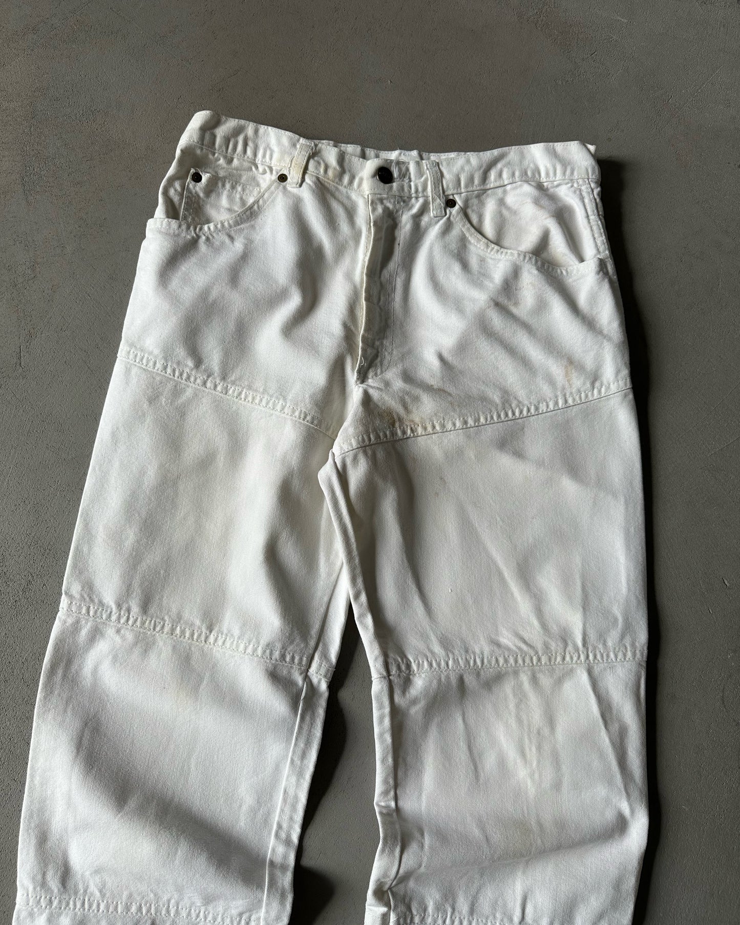 1970s - White Colter Painters Pants - 31x33