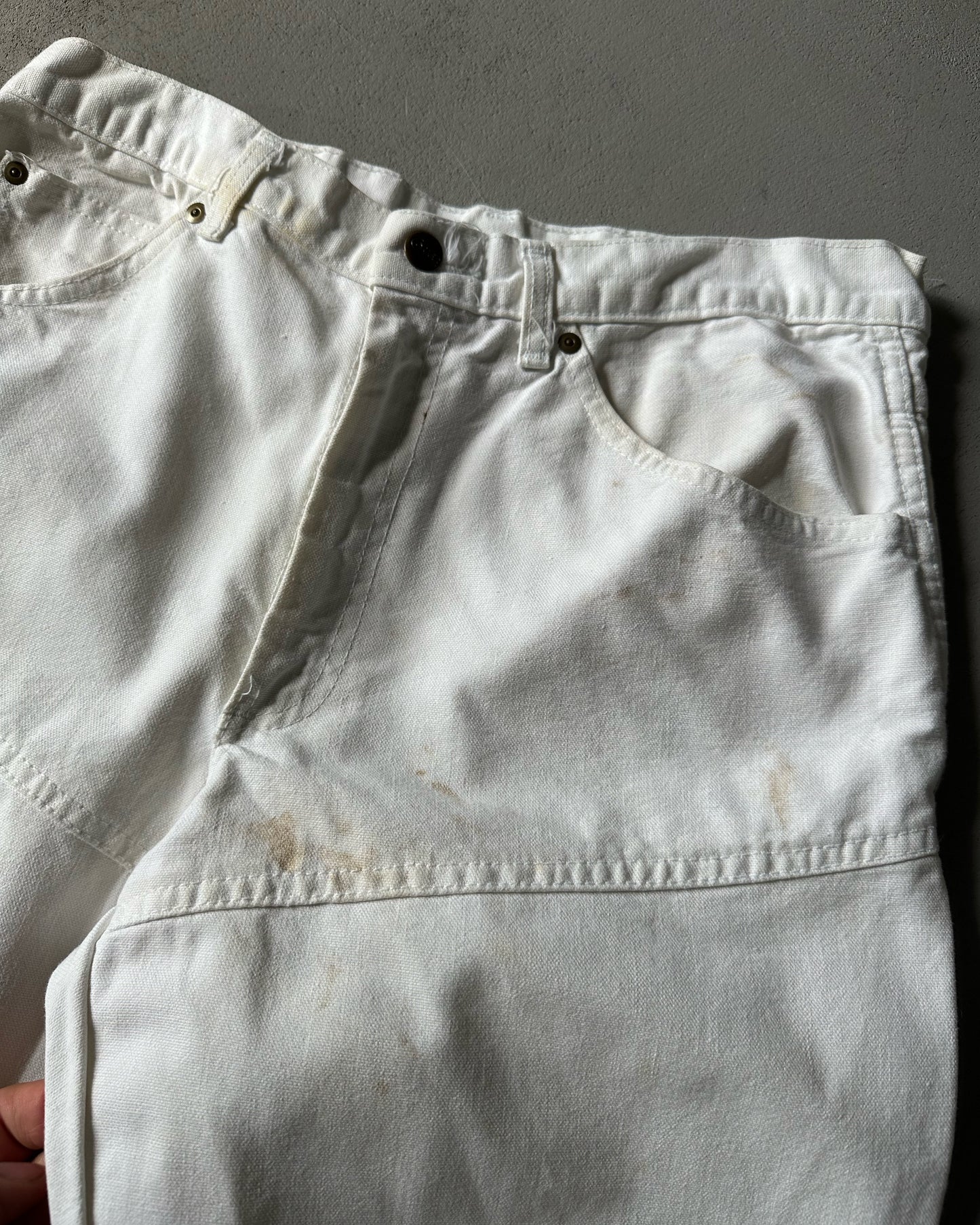 1970s - White Colter Painters Pants - 31x33