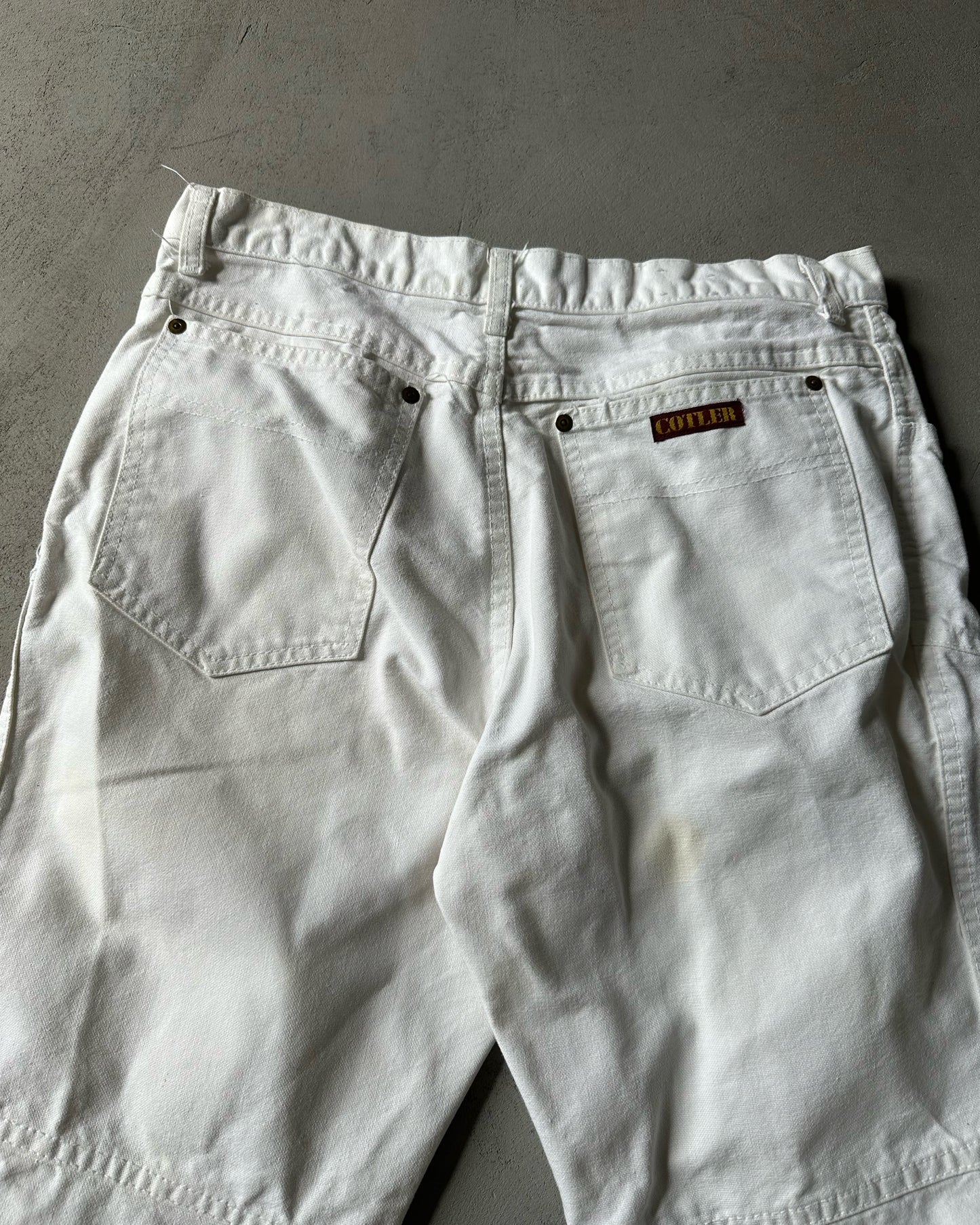 1970s - White Colter Painters Pants - 31x33