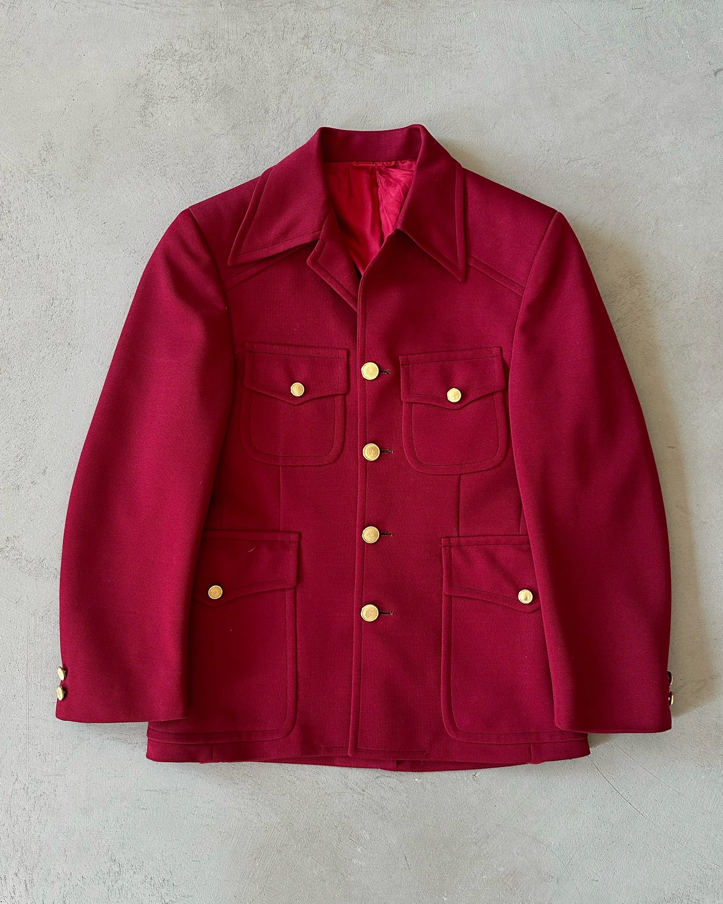 1960s - Burgundy Blazer Jacket - XS/S