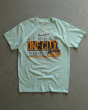 1980s - Light Aqua "One City" Graphic T-Shirt - S