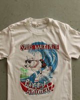 1980s - White "Party Animal" Graphic T-Shirt - XS/S