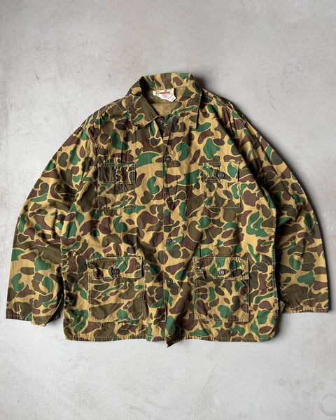 1970s - Duck Camo Light Hunting Button Up - L
