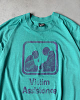1990s - Teal Victim Assistance T-Shirt - XL/XXL