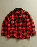 1980s - Red/Black Plaid Wool Jacket - L