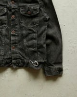 1990s - Black GAP Jeans Jacket - XS/S