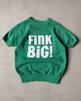 1970s - Green Fink Big Short Sleeves Crewneck - S/M
