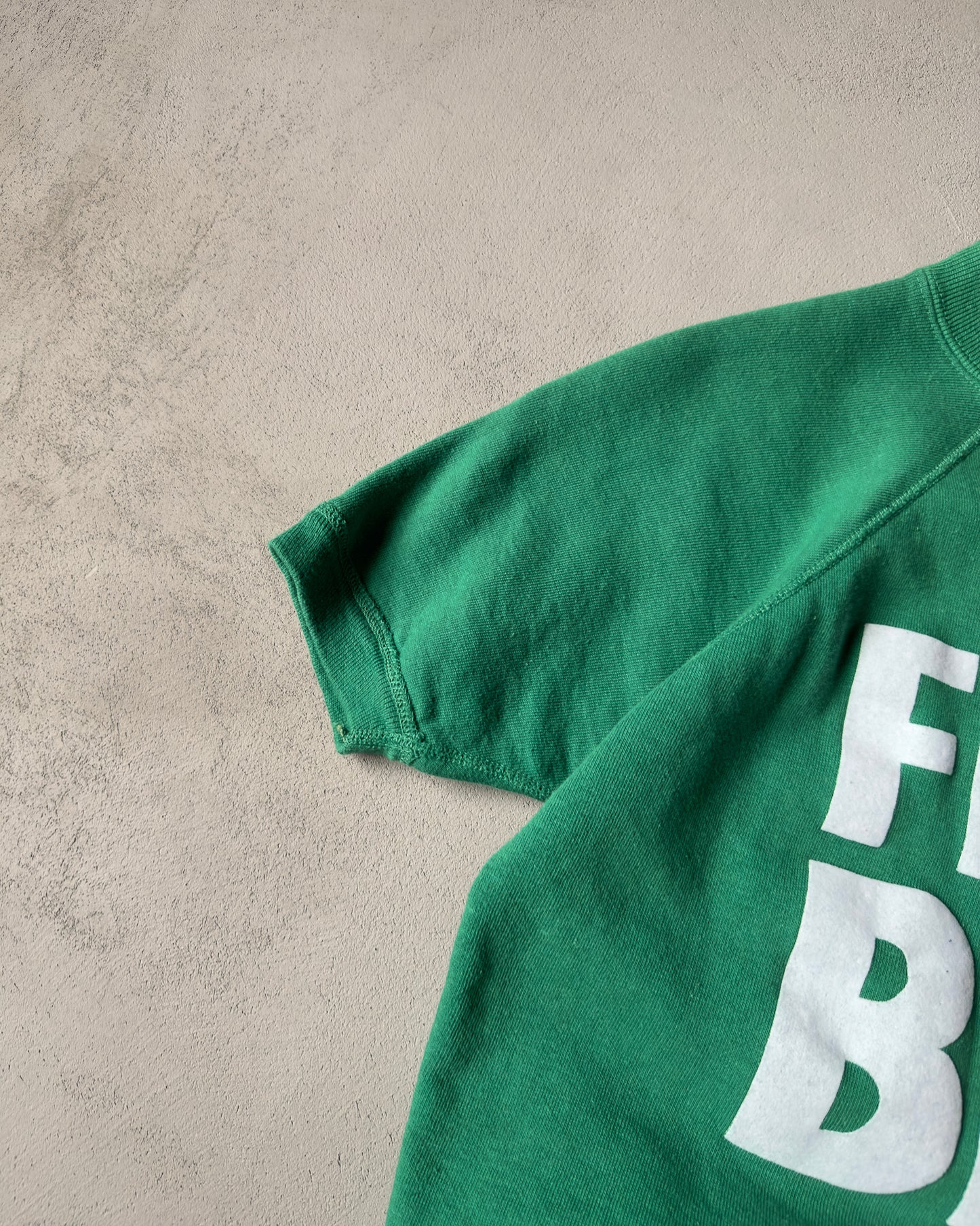 1970s - Green Fink Big Short Sleeves Crewneck - S/M