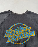 1980s - Faded Black Harley Davidson Crewneck - S/M