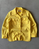 1970s - Yellow Marty Gutmacker Plaid Button Up - S