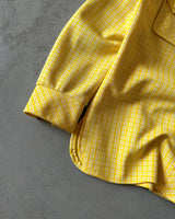 1970s - Yellow Marty Gutmacker Plaid Button Up - S