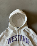 1990s - White Western Champion Hoodie - S/M