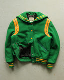 1980s - Green/Yellow Blank Varsity Jacket - 38