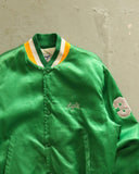 1980s - Green “Off Shore” Chainstitch Satin Bomber Jacket - L