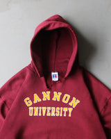 1990s - Distressed Burgundy "Canon" Russell Hoodie - XL