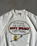 1990s - White "Achy, Breaky" T-Shirt - L