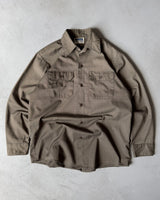 1980s - Khaki Montgomery Ward Work Shirt - M/L
