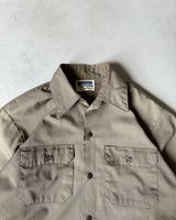 1980s - Khaki Montgomery Ward Work Shirt - M/L