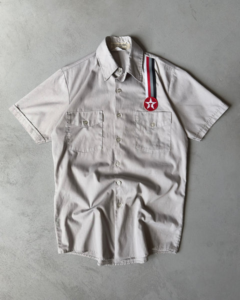1980s - Taupe Work Shirt - S