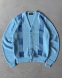 1970s - Blue Sears Striped Cardigan - XS/S