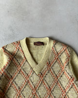 1970s - Tan/Orange Sears Mohair Sweater - S