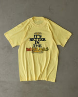 1980s - Yellow "Better In The Bahamas" T-Shirt - XS