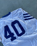 1970s - White/Blue Spalding Cotton Jersey - S/M