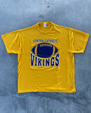 2000s - Yellow Russell "Vikings" Graphic T-Shirt - XL