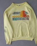 1980s - Distressed Baby Yellow "Florida" Crewneck - S/M
