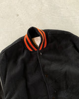 1980s - Black/Orange Varsity Jacket - L