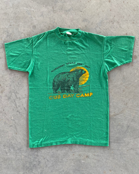 1980s - Green Cub Day Camp Graphic T-Shirt - XS/S