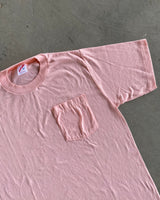 1990s - Pink Blank Pocket T-Shirt - S/M